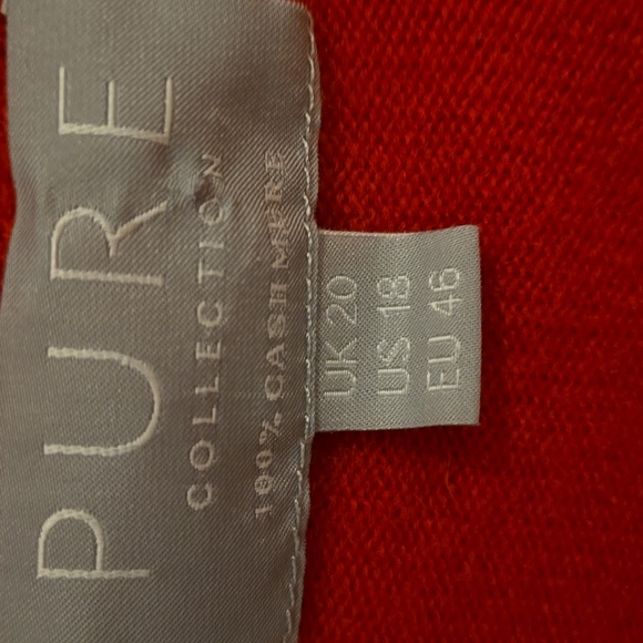 Cashmere Pure Collection Red Ruffle Cardigan - Picture 3 of 6